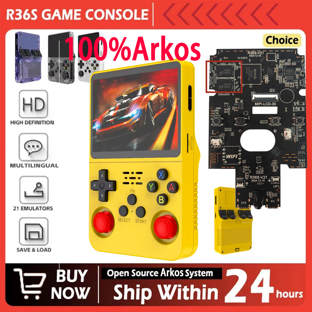Retro Gaming Kiosk - R36S 新型 100% Arkosシステム搭載 レトロゲーム機 3.5インチ