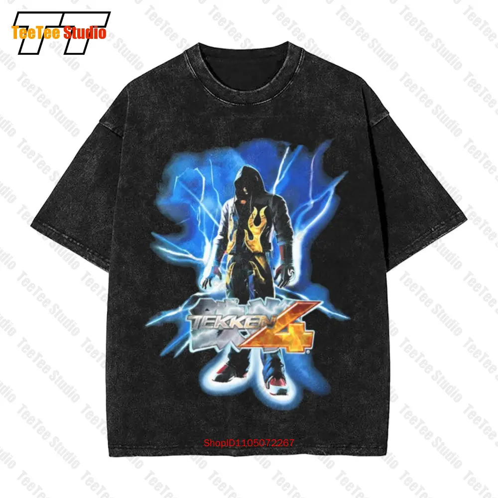 Retro Gaming T Shirt - ヴィンテージ 鉄拳 4 ナムコ プロモ アーケード